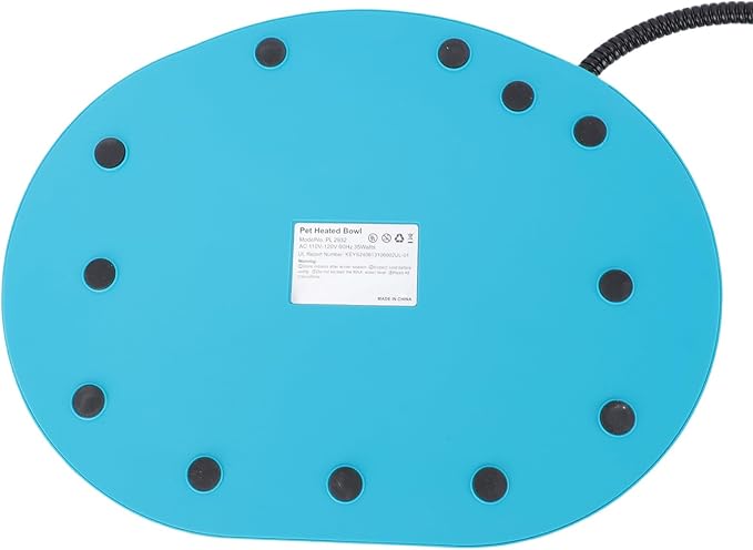 Asixxsix Heated Water Bowl, 3.7L Outdoor Anti Freeze Automatic Pet Waterer with Anti Chew Cord for Dogs Cats Chickens in Winter (US Plug 110-120V)