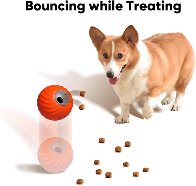 Zoomie 2.0 Buddy Interactive Dog Toys, Motion Activated Moving Dog Toy for Small/Medium Dogs, Enrichment Toys for Dogs, Dog Feeder Puzzle Toy, Fun Dog Toys to Keep Them Busy and Engaged (Orange)