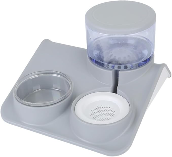 GANAZONO Durable Pet Food and Water Dispenser Bowl for Cats and Dogs Convenient Automatic Feeder with Removable Bowls for Easy Cleaning and Hydration