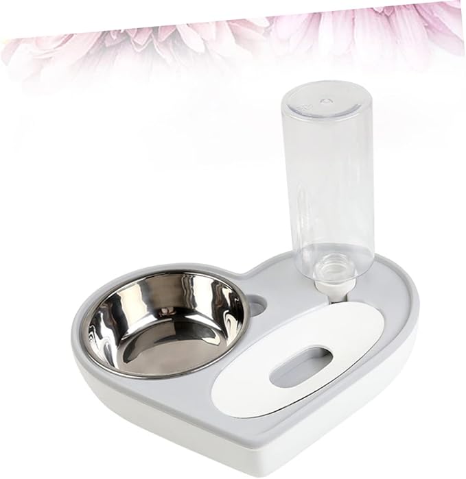 BESPORTBLE Dog Water Bowl Dispenser Auto Pet Drinking Supplies Heart Shaped Bowl Non-Slip Pet Water Feeder Cat Dog