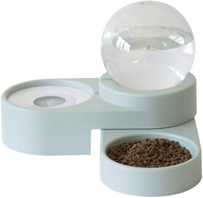 balacoo Creative Pet Automatic Water Feeder Double Bowl Blue Pet Drinking Tool for Cats and Dogs Unique Design Convenient and Safe Water Dispenser