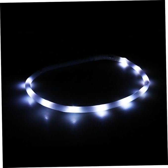 Didiseaon 3pcs Led Pet Collar 4-Mode Light-up Dog Collar Rechargeable Safety Cable 55cm Tailored Fit