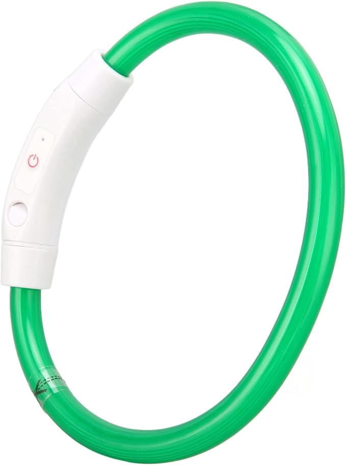 VINGVO Light Up Dog Collar, in The Dark Dog Collar Rechargeable Rechargeable Flash Dog Necklace Light Dog Collar Light LED Dog Collar Lighted Dog Collar for Large Medium Small Dogs