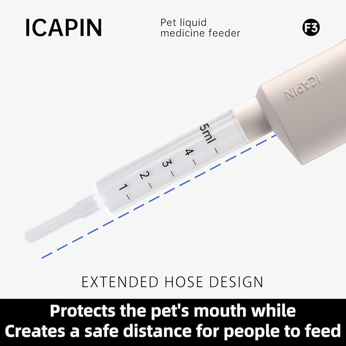 F3 Pet Liquid Medicine Feeder Multi-Function Pet Feeding Tools Suitable for Liquid Diet/Liquid Medication Breastfeeders for Pets (Light Blue)