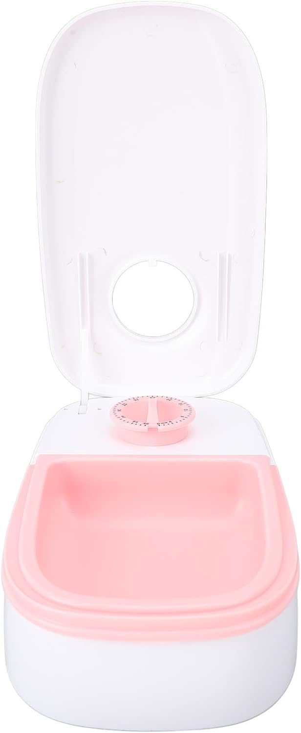 CHICIRIS Automatic Pet Feeder, Smart Timer Dry Wet Food Dispenser with Single Bowl Design for Dogs Small Medium Pets, Portion Control Freshness (Pink)