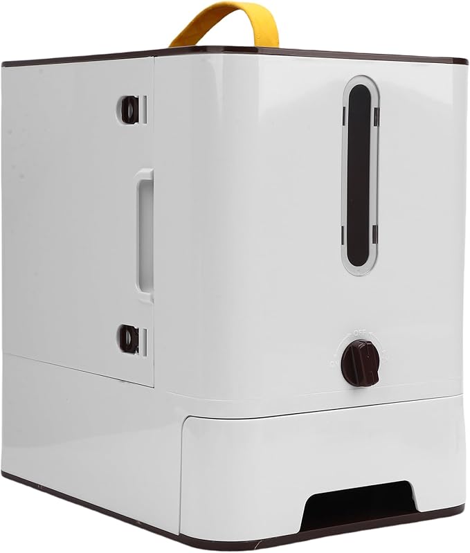 Automatic Cat Dog Food Dispenser, Large Capacity Pet Feeder with Timed Feeding and Sealing Technology, for Home Outdoor Travel (Dark Brown)