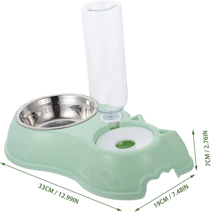 Milisten 1set Pet Double Feeder Automatic Water Dispenser Detachable Bowl for Convenient Feeding and Hydration Opaque Design for Fresh Food and Pet Shops