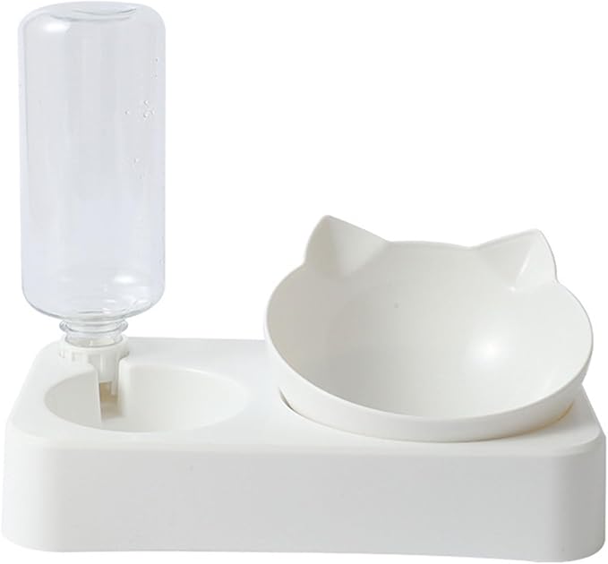 Pet Automatic Waterer Cats Feeder Food Container Bowl Upgrade Water Fountain 2 in 1 Pet Large Dog Water Feeder
