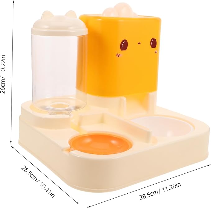 Automatic Pet Feeder Double Bowls Water Dispenser Cat Dog Feeding Station Easy Maintenance Sturdy Base