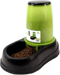 Plastic Green Dog Automatic Feeder Cat Mobile Feeding Diet Machine 1.5L Large Capacity Automatic Supply Translucent