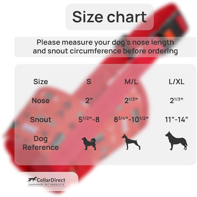 CollarDirect Dog Muzzle - Adjustable Soft Breathable Tribal Nylon Dog Mouth Guard Cover for Small, Medium and Large Dogs, Anti Chewing, Barking & Biting (Pattern 1; L/XL)