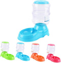 Automatic Pet Food and Water Dispenser Capacity Non-Skid Base Odorless Material for Cats and Dogs Blue Color for Safe Feeding