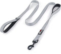 Plutus Pet Double Handle Dog Leash 6ft, Heavy Duty, Reflective Dual Handle Dog Leash for Safety Training, for Medium Large Dogs, 2 Handle Leads(Gray)