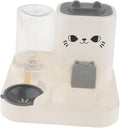 2 in 1 Automatic Pet Feeder and Water Dispenser with 1800ml Food Capacity, 800ml Water Container for Cats and Small Dogs, Travel Feeding Station- Gray