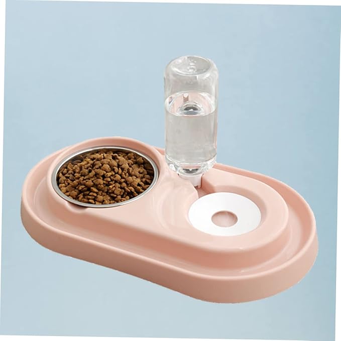 BESPORTBLE Automatic Dog Water Bowl Pet Water Feeder Stainless Steel Auto Fill Dual Bowl Easy Clean