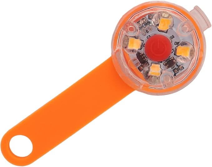 LED Dog Light Pendant USB Rechargeable Safe Collar Light for Pet Bag Bike (Orange)