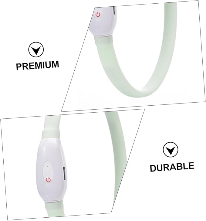 Toyvian USB Rechargeable Luminous Pet Collar with LED Light Modes and Comfortable Soft Material Cut to Fit Night Safety Collar for Dogs