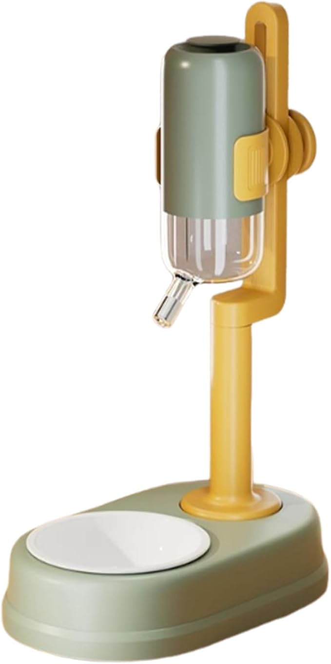 Water Bowl Dispenser for Dogs, Drinker with Adjustable Height, 750 ml Water Dispenser in Standing Pet Bowl with Adjustable Height | for Small Animals, Hamster, Squirrel, Hedgehog and