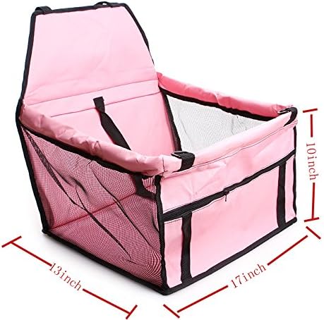 Pet Carrier Bag for Dogs and Cats Dog Car Booster Seat Travel Safety Seat Pet Carrier Bag Dog Car Set Hang Bag Waterproof Non-Slip with Storage Bag