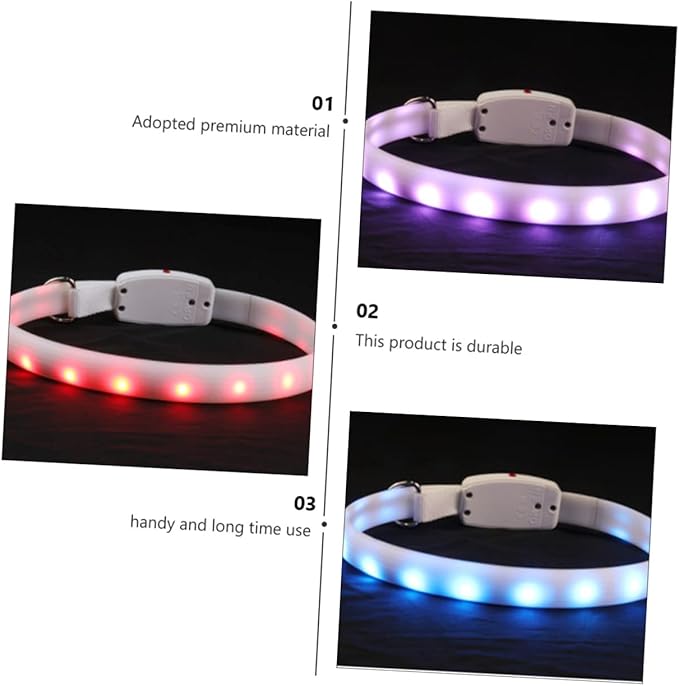 Didiseaon USB Rechargeable Led Glowing Dog Collar Flashing Pet Collar for Night Safety Comfortable and