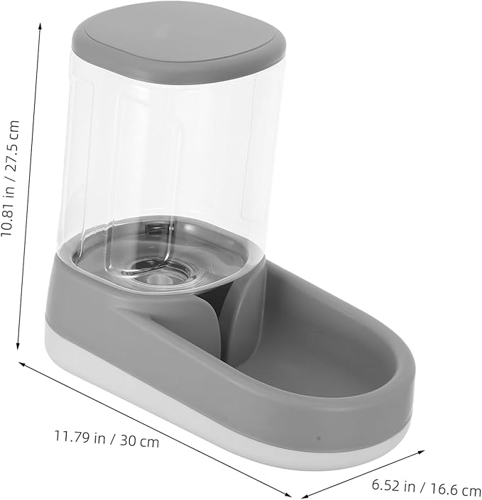 VANZACK Pet Automatic Water Dispenser and Food Feeder Quiet Scheduled Feeding Station for Cats and Dogs Portions Food-Grade Material Elegant Design