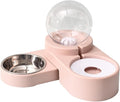 Automatic Pet Water Feeder & Food Dispenser 2.8L for Dogs & Cats BPA- Leak-Proof Bowl(Blue) (Pink)