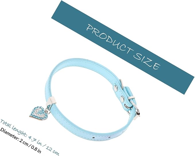 jojofuny 2pcs Adjustable Dog Collar with Buckle Blue and Pink Medium Size 1.3-35cm Pet Neck Decoration Dog Neck Ornament
