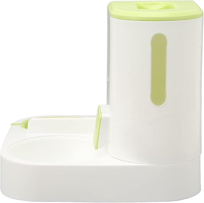 ANGGREK Cat Waterer Feeder, Automatic Pet Water Dispenser Food Feeder Integrated for Home (Green)