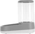 Milisten Automatic Dog Food Dispenser and Gravity Cat Water Feeder with Pet Water Bottle, Elegant Gray, Suitable for Small to Large Dogs and Cats, Indoor Feeding Station