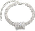 Pet Collar with Diamond Adjustable Crystal Bow Wedding Cat Collar Dog for Small Medium Pet Collar Dress Up Ornament