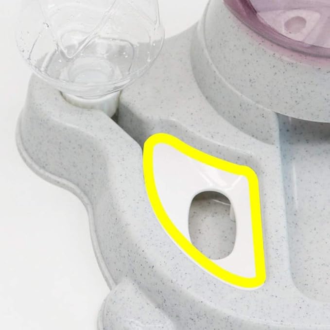 Pet Feeder, Automatic Water Dispenser Pet Waterer, NonWet Mouth and Antioverturning Pet Bowl