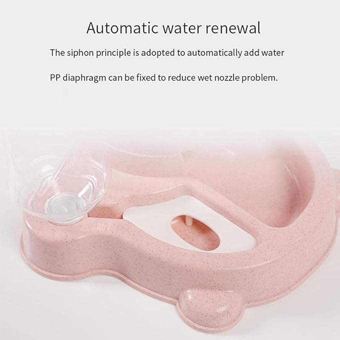 Dog Bowls Cat Bowls Pet Automatic Feeder Cat Dog Food Dispense Water Drinking Bowl Feeding Dispenser for Cats Dogs Gray