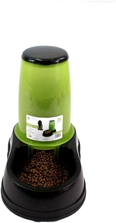 Plastic Green Dog Automatic Feeder Cat Mobile Feeding Diet Machine 1.5L Large Capacity Automatic Supply Translucent