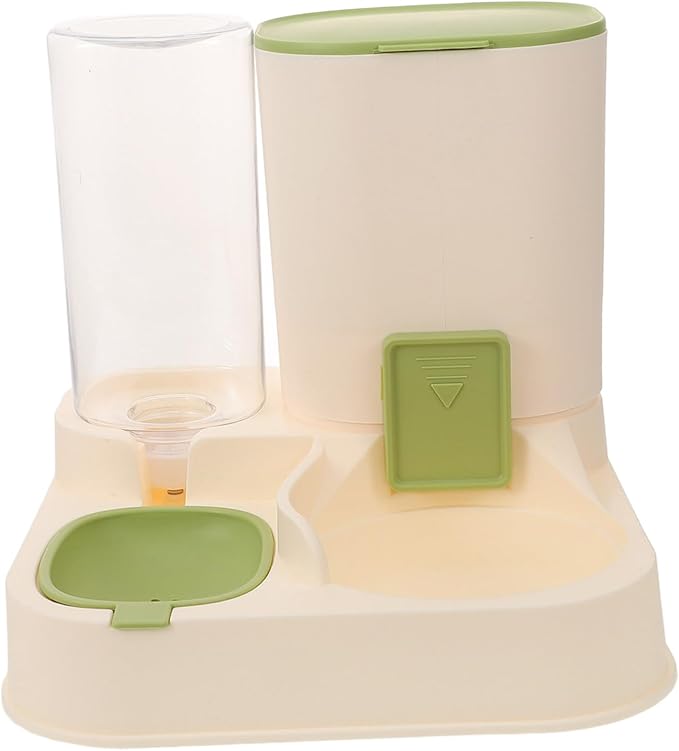 POPETPOP Automatic Pet Feeder Water Dispenser Dry Wet Separation Bowl for Cats Dogs Easy to Capacity for Home Pet Stores Practical Pet Feeding