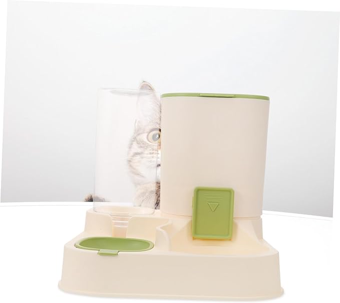 Yardwe Automatic Pet Feeder and Water Dispenser for Dogs and Cats Capacity Dry-Wet Separation Easy to Transparent Design for Home Use