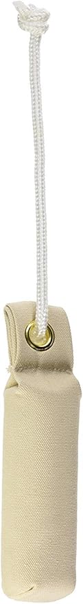 Canvas Dog Training Dummy - 2" x 9" - White - Heavy Duty, Scent-Absorbing Field Training Dummy