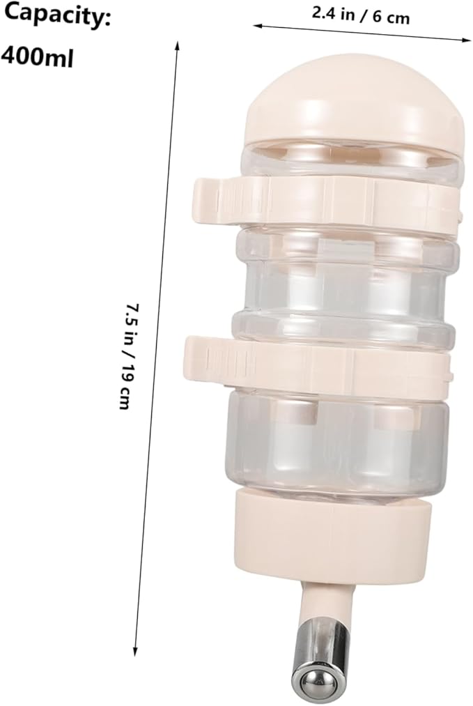 Milisten Automatic Dog Cat Water Dispenser Stainless Steel Hanging Water Bottle Leak-Proof Nozzle PET Feeder for Dogs and Cats 1.5L Capacity