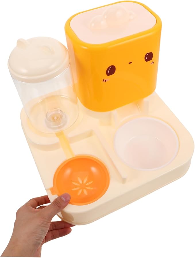 Hemoton Automatic Pet Feeder Water Dispenser Double Bowls for Cats Dogs Self-Feeding Cat Feeder Pet Food and Waterer Dog Bowl
