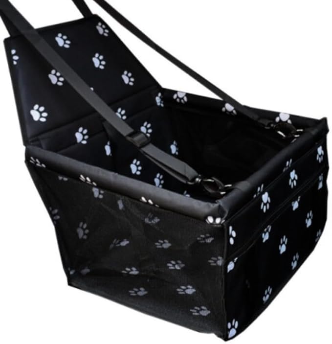 Medium Dog Car Seat Booster – Collapsible & Comfy Puppy Travel Carrier, with Clip-On Safety Leash and PVC Support Pipe for Anti-Collapse, Perfect for Small Dogs and Cats from to 25lbs LOYALBARK