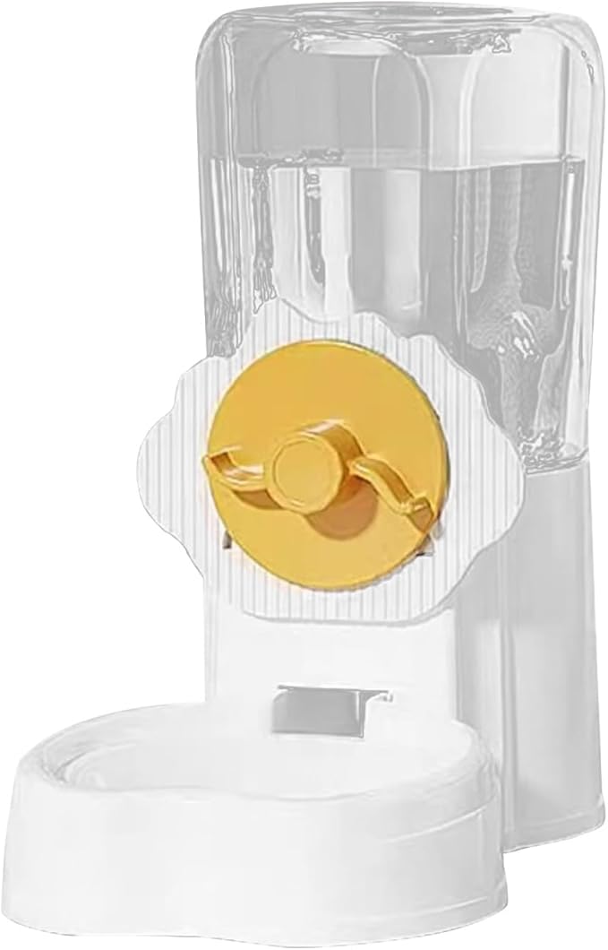 Easy to Clean Pet Feeder Convenient Hanging Water Dispenser for Cats Dogs Rabbits Guinea Pigs Ferrets Hedgehogs Large Capacity Automatic with Thread Yellow 1