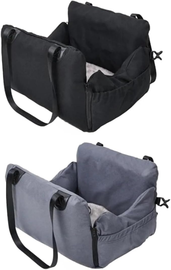Dog Car Seat Nest Sofa Pet Travel Car Seat Durable Pet Carrier Bed Removable Cushion Pet Booster Seat For Small Medium Dogs(Gray)