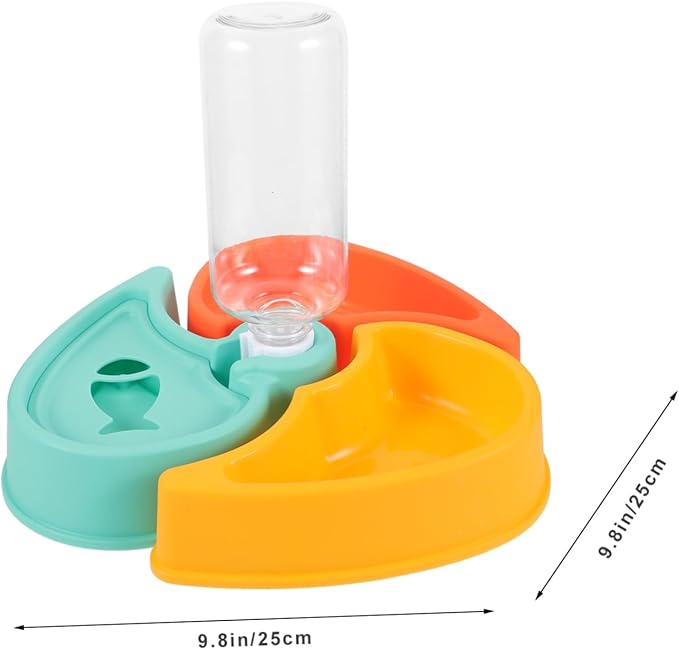 GANAZONO Dry Wet Food Separation Bowl Automatic Pet Feeder Detachable Water Bottle Suitable for Cats Dogs and Small Animals Easy to Capacity for Multi-pet Households