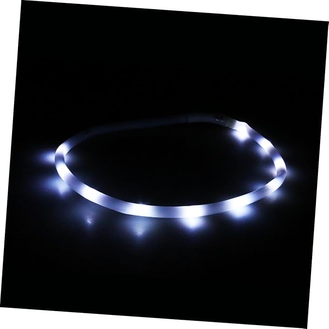 DOITOOL 3pcs Led Dog Collar Pet Collar for Fun Walking Adjustable Pet Collar Led Cat Collar Rope USB