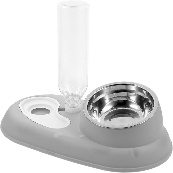 SUPVOX Automatic Cat Water Dispenser and Food Feeder Pet Water Bowl for Dogs and Cats Minimalist Design Suitable for Home and