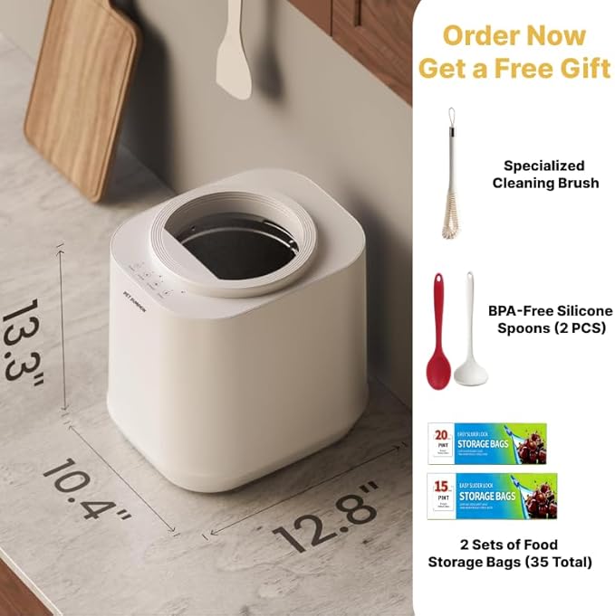 Automatic Dog Food Maker Machine, All-in-One Pet Kitchen for Dogs & Cats, 4L Large Capacity, Washable