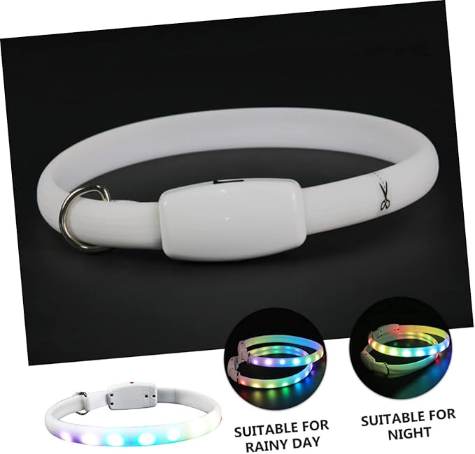BESPORTBLE USB Charging Night Luminous Dog Collar LED Pet Collar for Safety During Durable Easy to Use for Conditions