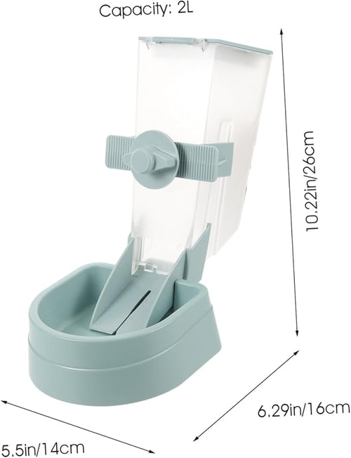 2L Automatic Dog Feeder Hanging PET Food Dispenser in Blue Suitable for Dogs and Puppies Removable Bowl for Easy Cleaning
