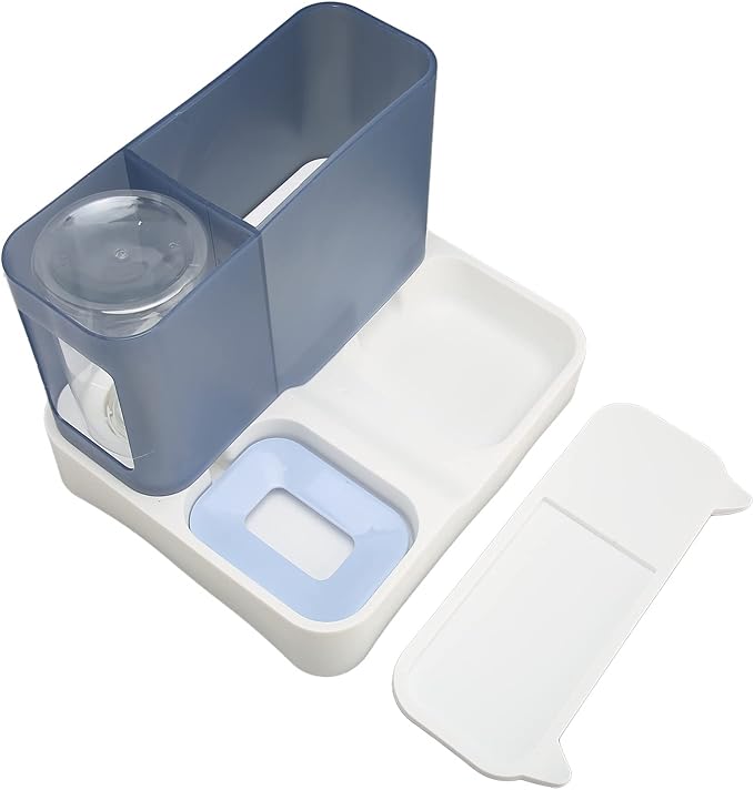 Automatic Cat Feeder Simple Clear Large Capacity 2 in 1 Pet Food Feeder and Water Dispenser for Cats Dogs Blue Professional Accessories for Use