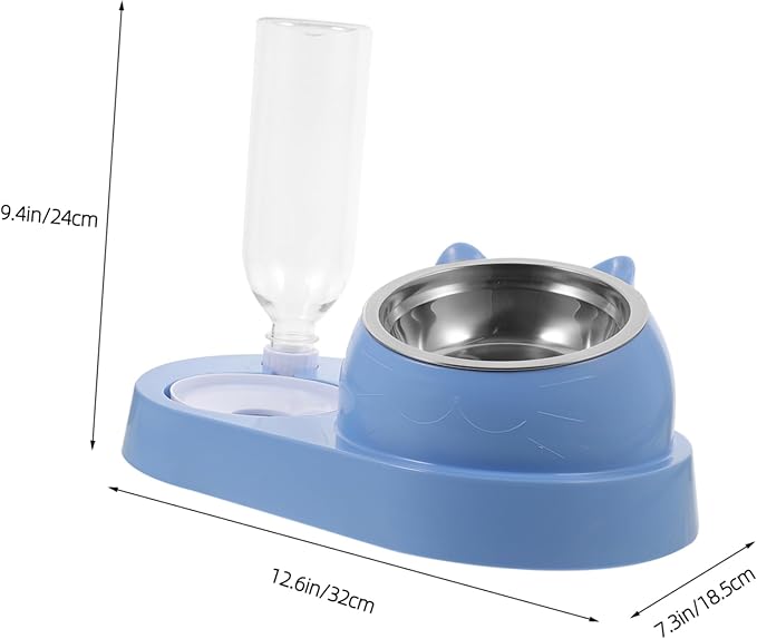BESPORTBLE Automatic PET Feeder and Water Dispenser for Dogs and Cats Dual Bowl Design Plastic Non-Slip Base for Pets at Home or Travel