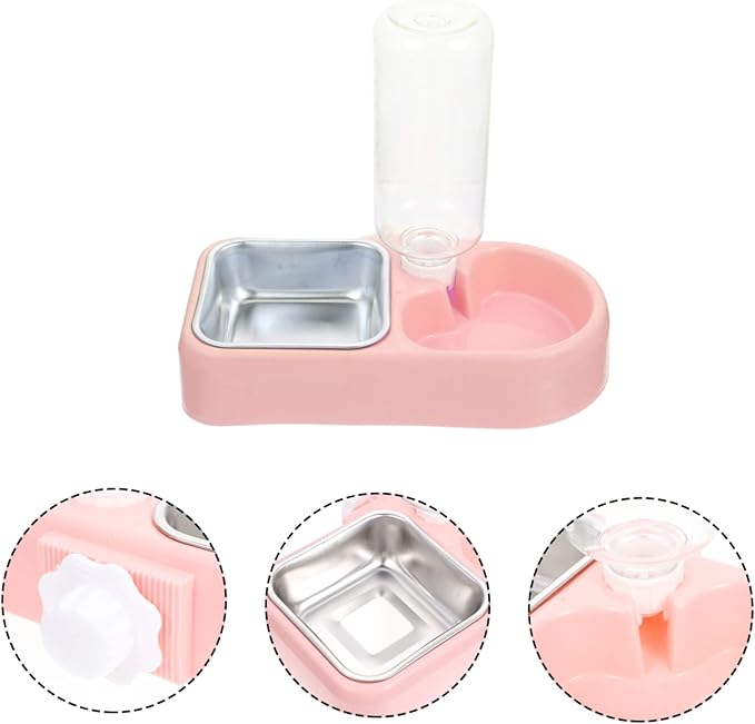 1set Hanging Automatic Pet Feeder and Water Dispenser Detachable Dog and Cat Feeding Station Convenient Wall-Mounted Bowls for Easy Installation and Cleaning Suitable for Dogs Cats